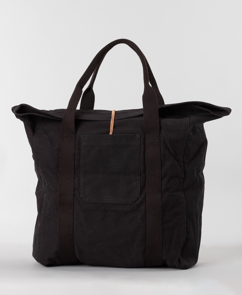 Superdry black store tote bag