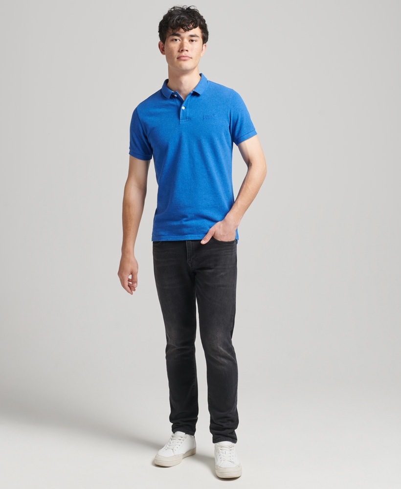 CLASSIC PIQUE MEN'S BLUE POLO