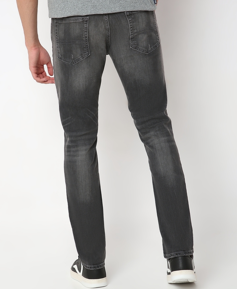 Buy HJ HASASI Dark Grey Regular Fit Lightly Washed Jeans for Men's Online @  Tata CLiQ