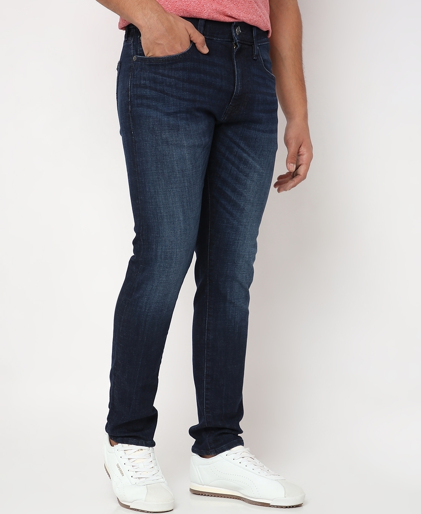 Estrolo | Buy Dark Blue Jeans For Men | Stretchable Slim-fit