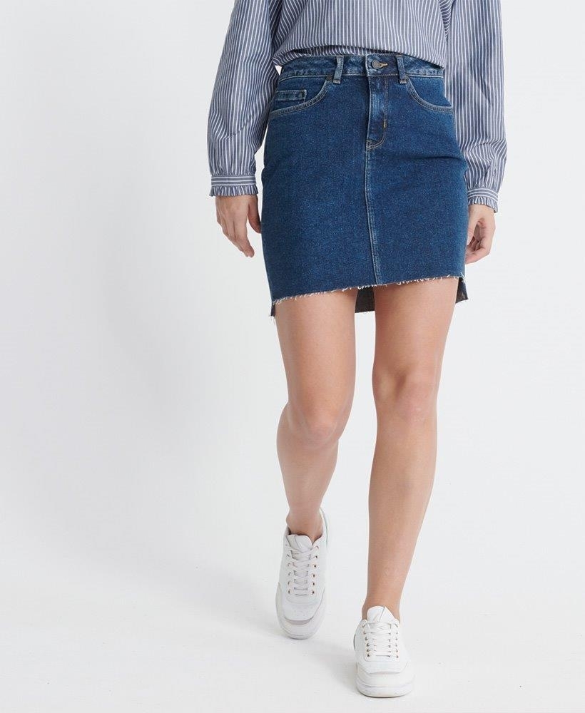 Buy London Rag Women's Denim A-line Short Skirt (Blue, Large) at Amazon.in
