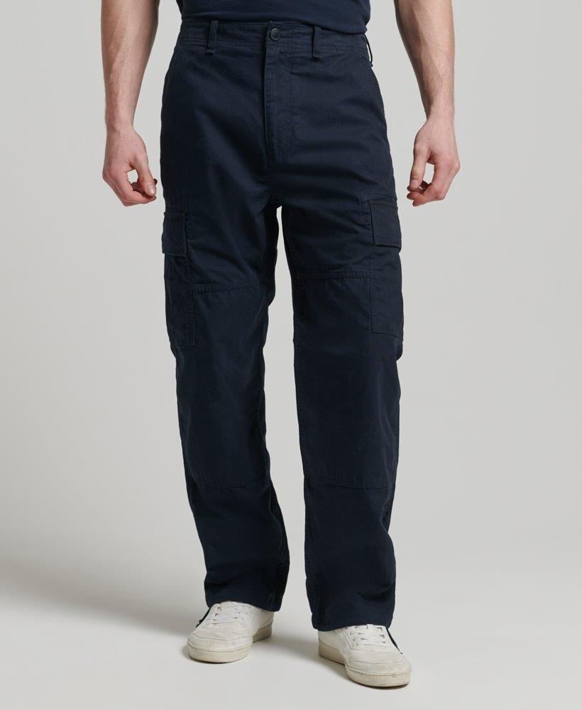 Men's Baggy Fit Acid Wash Cargo Jeans | Boohoo UK