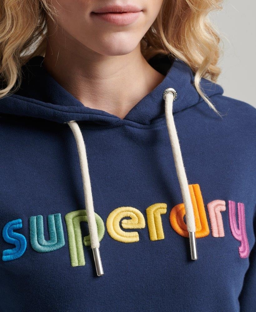 Buzo Hoodie Cerrado Para Mujer Vintage Cl Rainbow Hood Superdry 52407, BUZOS