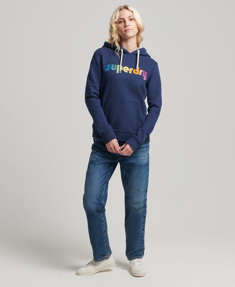 Buzo Hoodie Cerrado Para Mujer Vintage Cl Rainbow Hood Superdry 52407, BUZOS