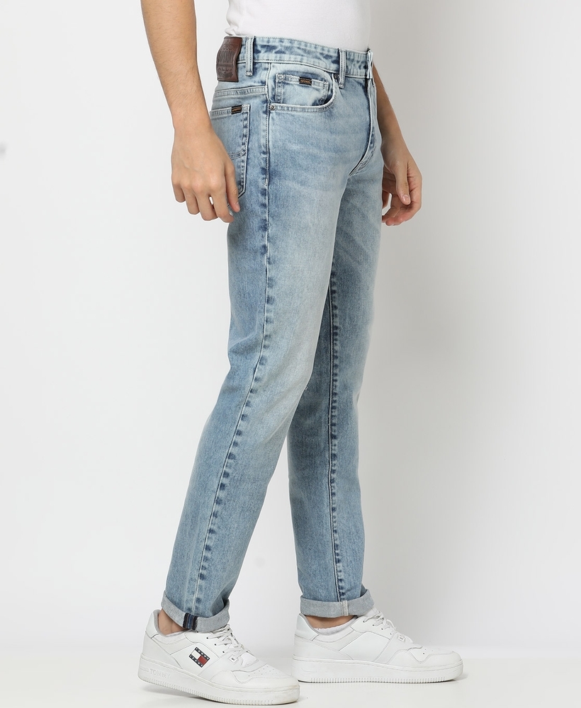 Blue Wash Side Split Hem Skinny Jeans | PrettyLittleThing-donghotantheky.vn