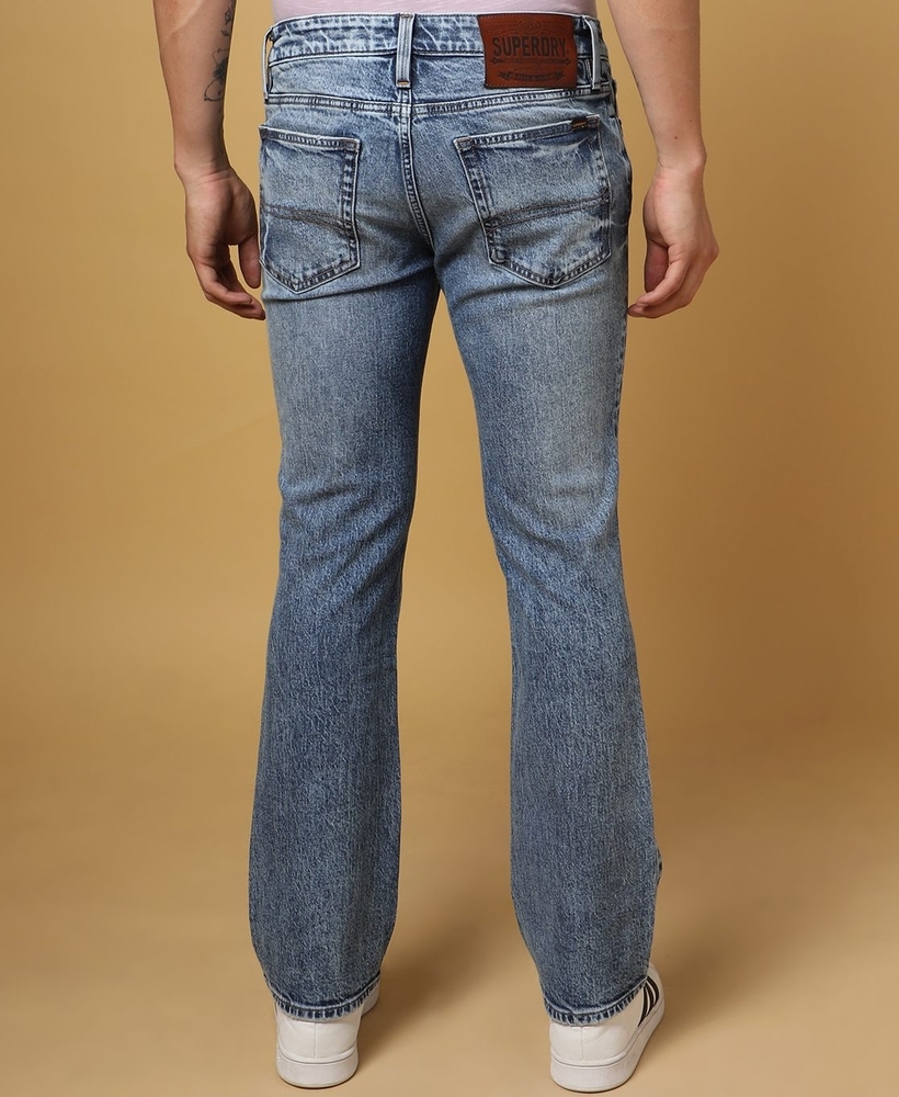 Business clean mid blue denim bootcut Jeans