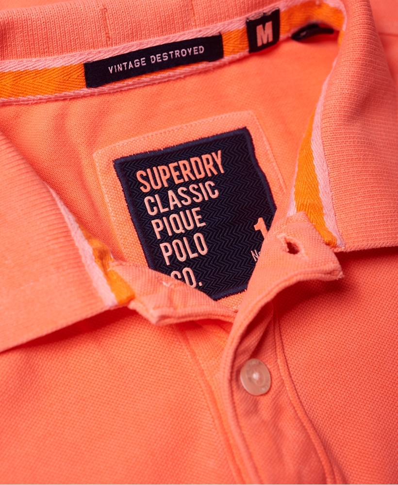 Superdry vintage shop destroyed pique polo