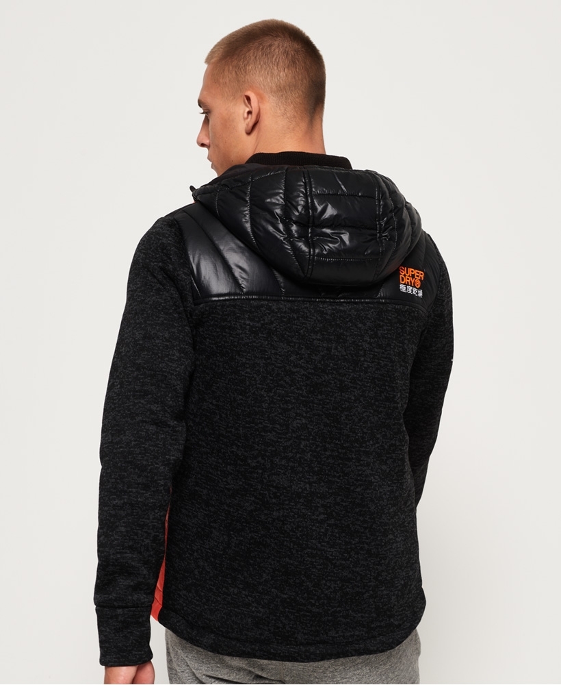 Superdry hybrid zip through hoodie