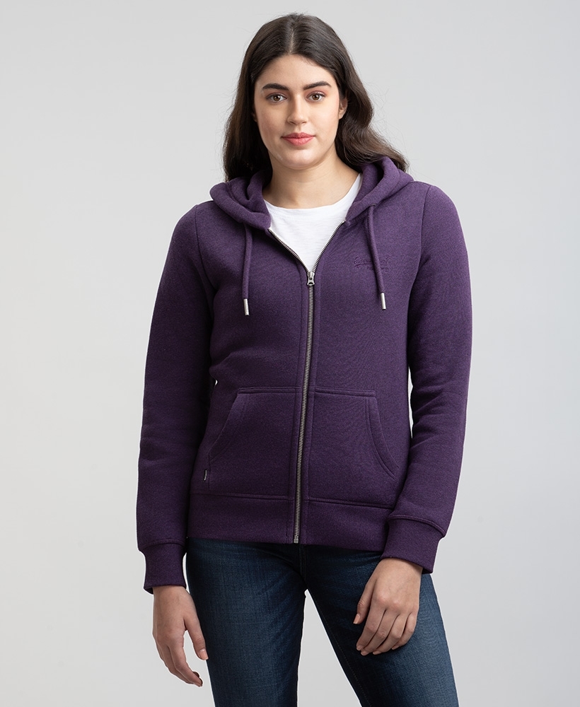 Violet Hoodie Jacket without Zipper