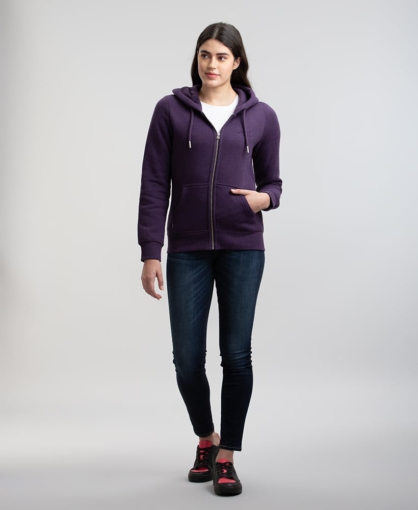 Purple zip cheap up hoodie womens