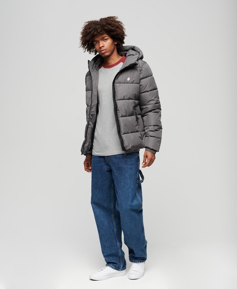 ASOS DESIGN puffer jacket in grey | ASOS