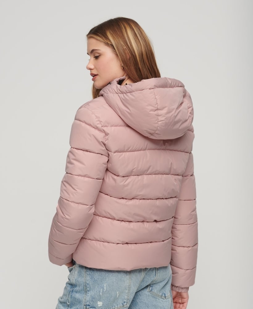 Pale pink store puffer jacket