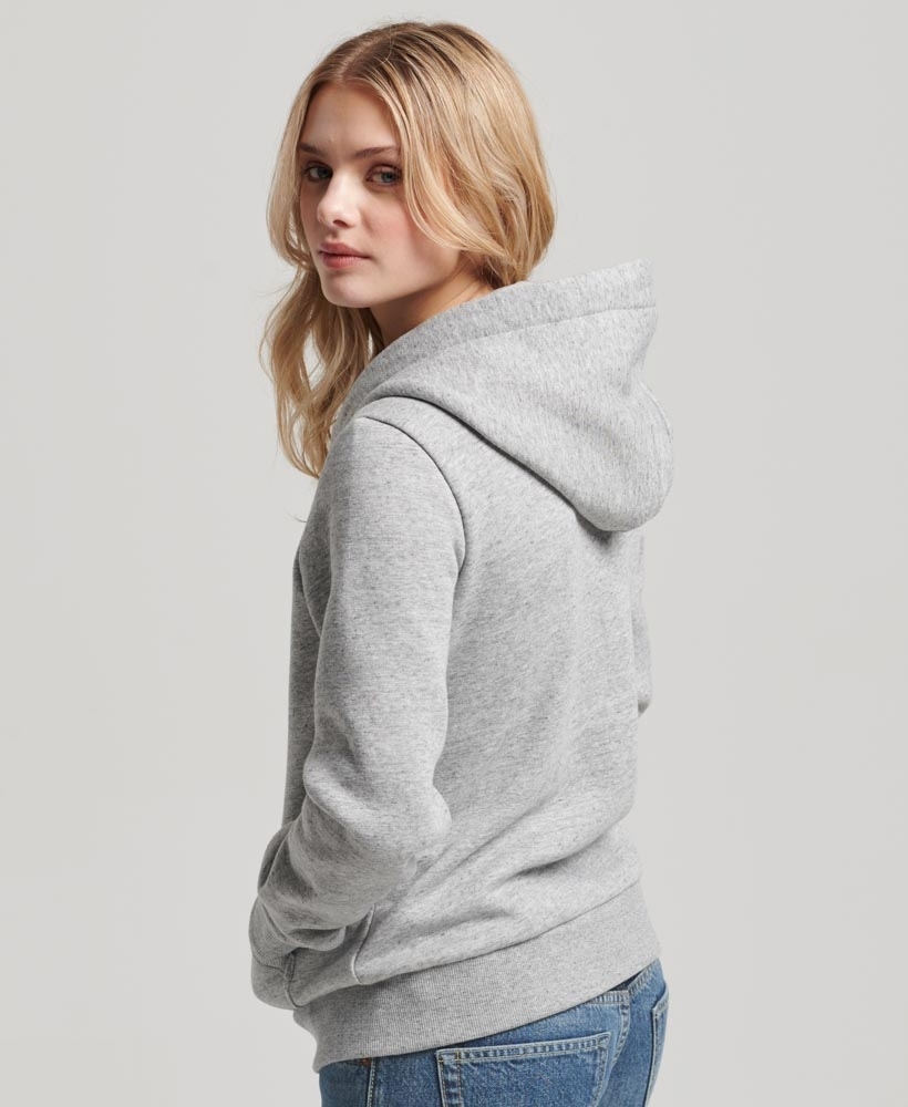 ATHLETIC COLLEGE ZIP UP WOMEN S GREY HOODIE