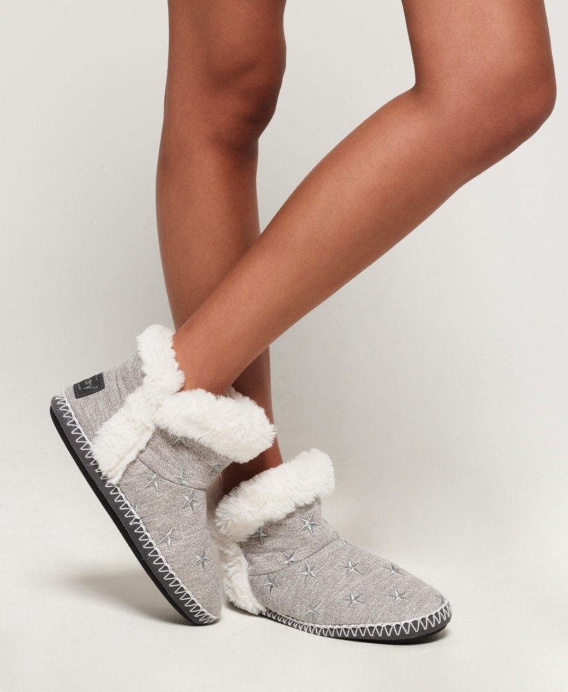 Black slipper boots online womens