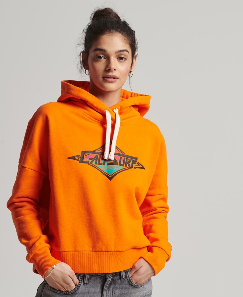 Ladies orange hoodie sale