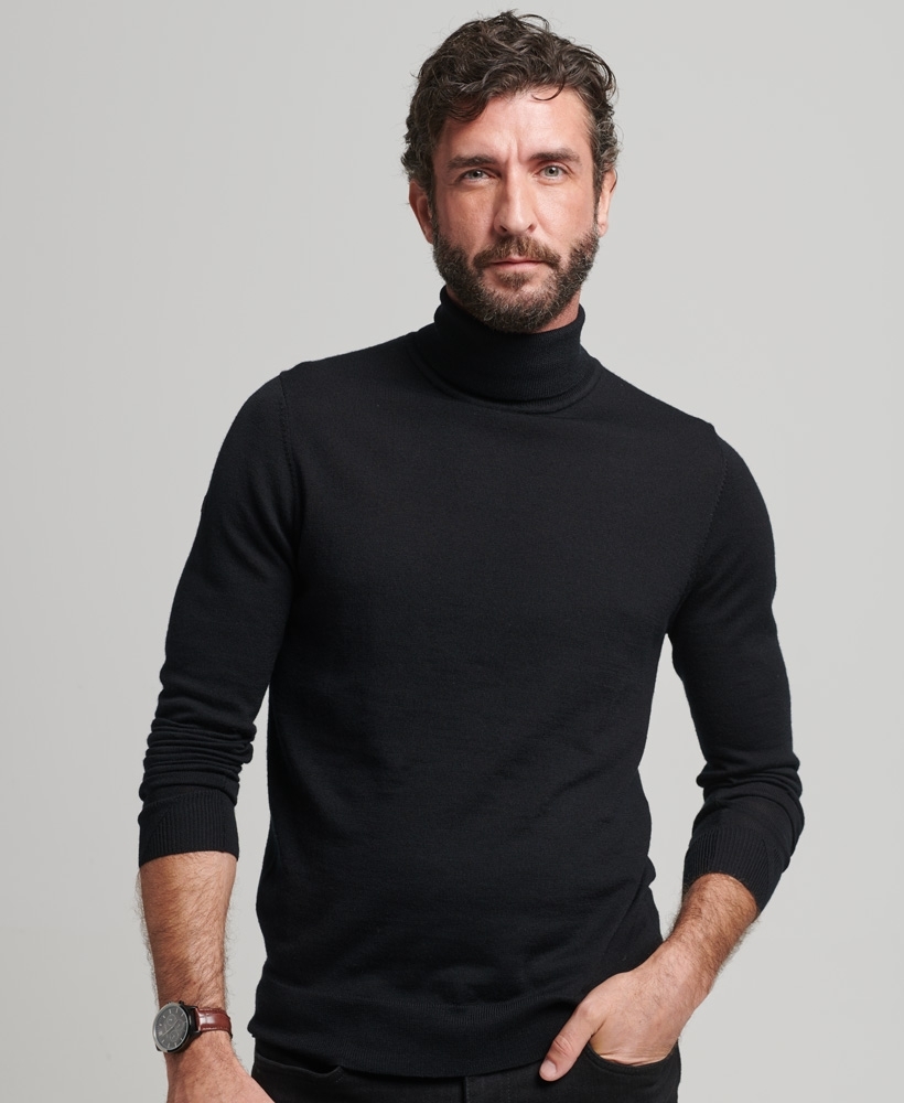 Superdry roll shop neck jumper mens