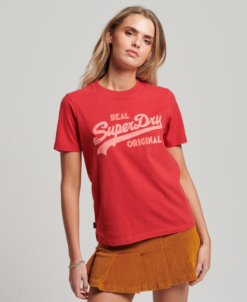 VL SCRIPTED COLL WOMEN'S RED TSHIRT