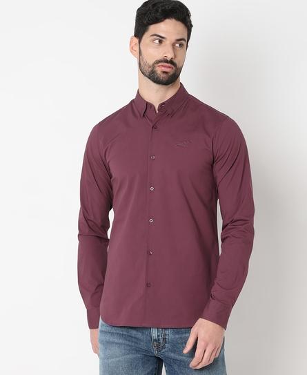 PREMIUM STRETCH L/S MEN'S RED SHIRT