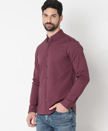 PREMIUM STRETCH L/S MEN'S RED SHIRT