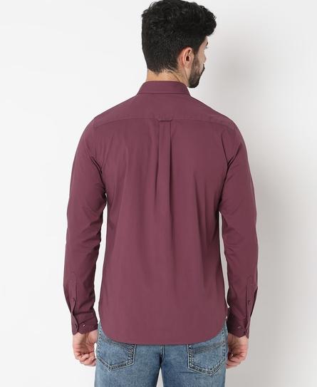 PREMIUM STRETCH L/S MEN'S RED SHIRT