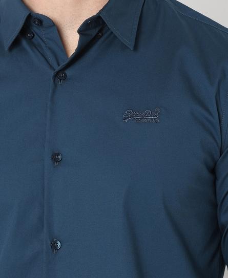 PREMIUM STRETCH L/S MEN'S BLUE SHIRT