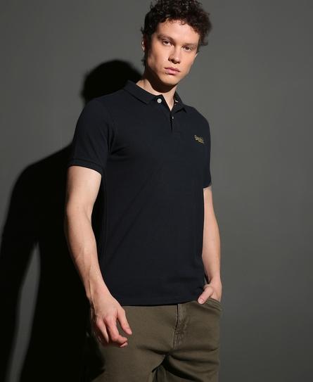 SS CLASSIC PIQUE MEN'S BLUE POLO