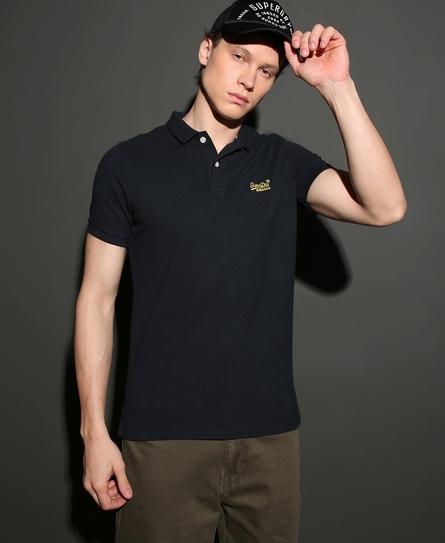 SS CLASSIC PIQUE MEN'S BLUE POLO