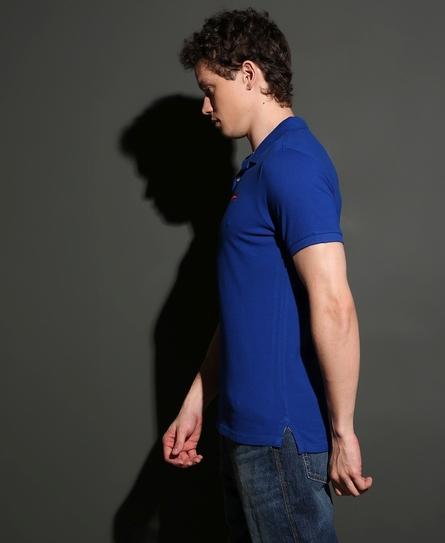 SS CLASSIC PIQUE MEN'S BLUE POLO