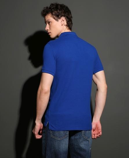 SS CLASSIC PIQUE MEN'S BLUE POLO