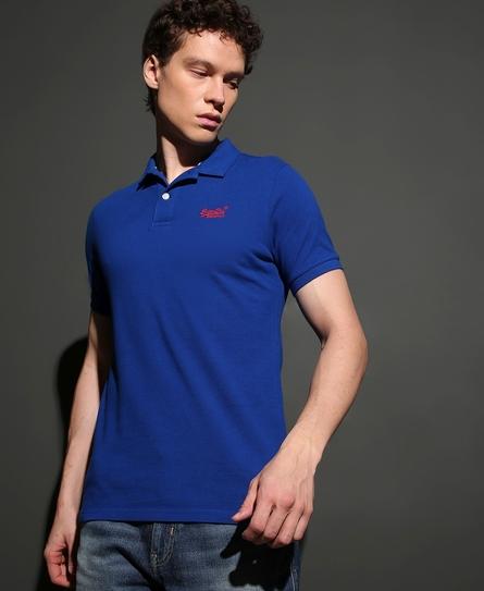 SS CLASSIC PIQUE MEN'S BLUE POLO