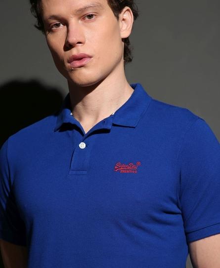 SS CLASSIC PIQUE MEN'S BLUE POLO