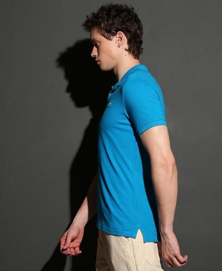 SS CLASSIC PIQUE MEN'S BLUE POLO