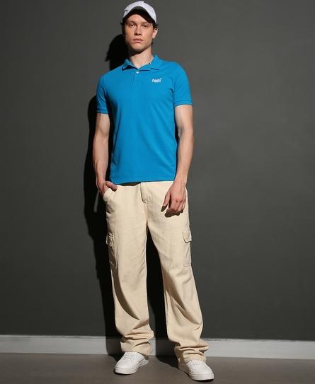 SS CLASSIC PIQUE MEN'S BLUE POLO