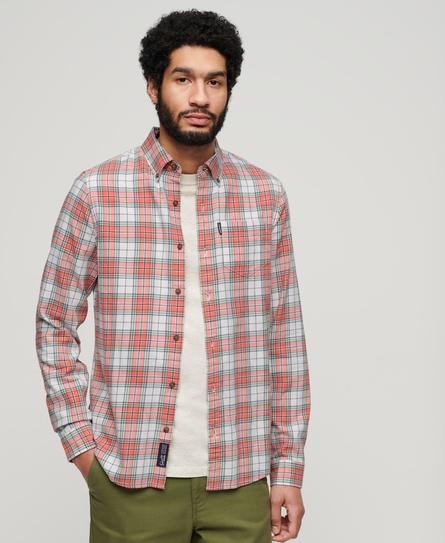 VINTAGE CHECK MEN'S WHITE SHIRT