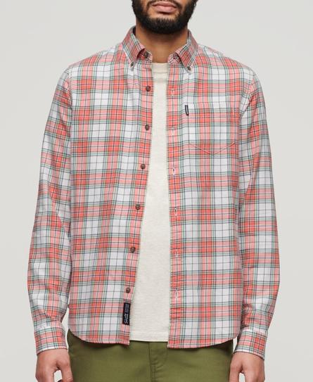 VINTAGE CHECK MEN'S WHITE SHIRT