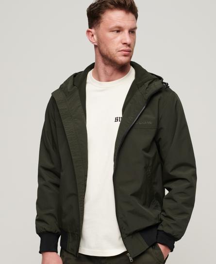 SURPLUS NYLON HOODED MEN'S GREEN BOMBER JACKET