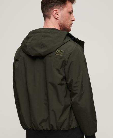 SURPLUS NYLON HOODED MEN'S GREEN BOMBER JACKET