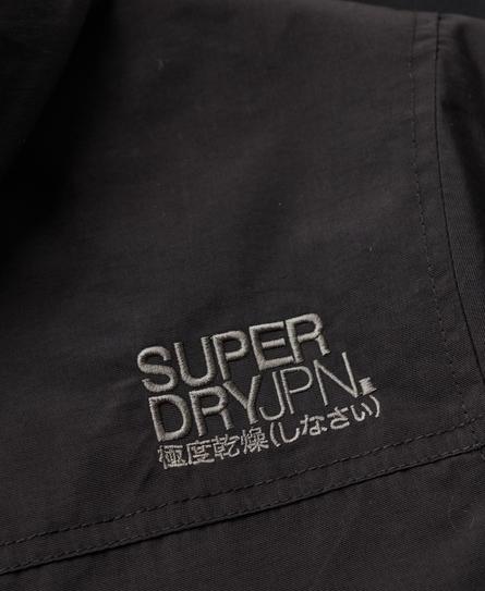 SURPLUS NYLON HOODED MEN'S BLACK BOMBER JACKET