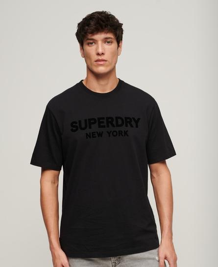 LUXURY SPORT LOOSE MEN'S BLACK T-SHIRT