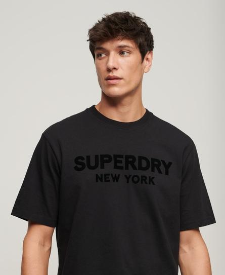 LUXURY SPORT LOOSE MEN'S BLACK T-SHIRT