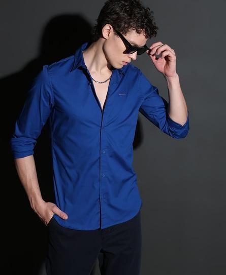 PREMIUM STRETCH L/S MEN'S BLUE SHIRT