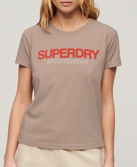 SPORTSWEAR LOGO FITTED WOMEN'S BEIGE T-SHIRT