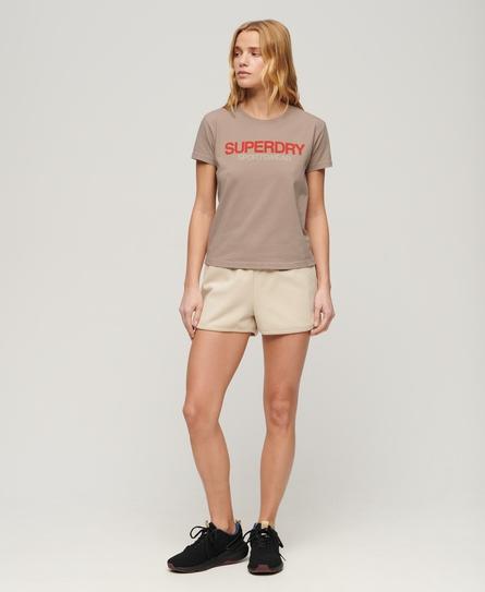 SPORTSWEAR LOGO FITTED WOMEN'S BEIGE T-SHIRT