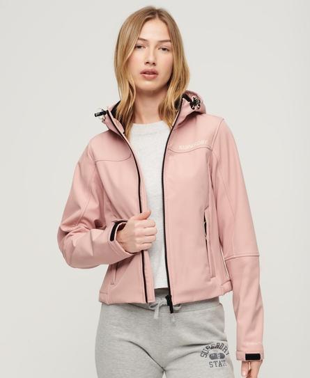 HOODED SOFT SHELL TREKKER WOMEN'S PINK JACKET