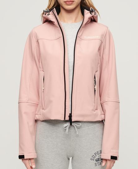 HOODED SOFT SHELL TREKKER WOMEN'S PINK JACKET