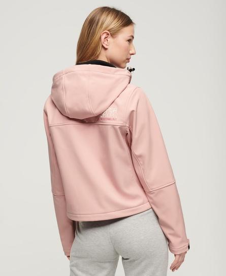 HOODED SOFT SHELL TREKKER WOMEN'S PINK JACKET