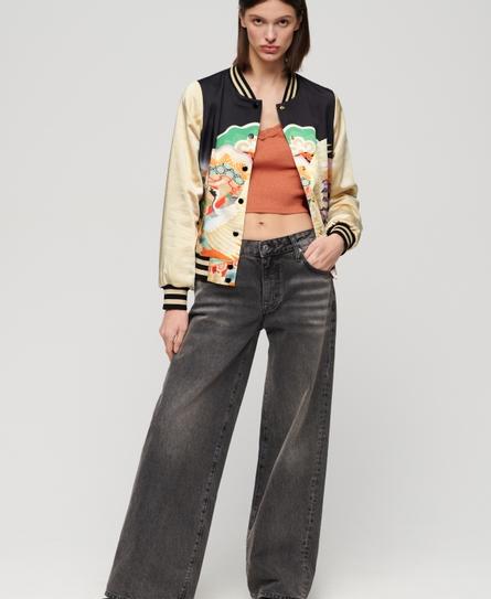 SUIKAJAN PRINTED WOMEN'S MULTI BOMBER JACKET