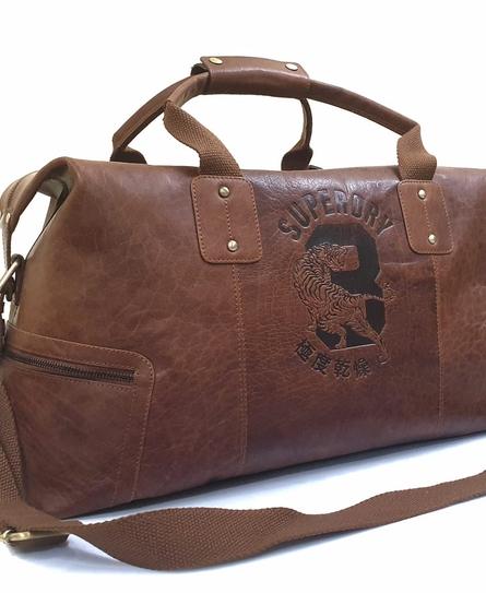 VINTAGE VOYAGEUR LEATHER  BROWN DUFFLE BAG