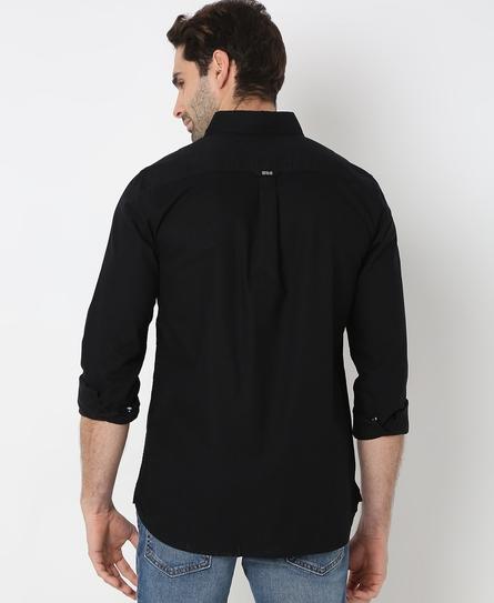 L/S CLASSIC OXFORD MEN'S BLACK SHIRT