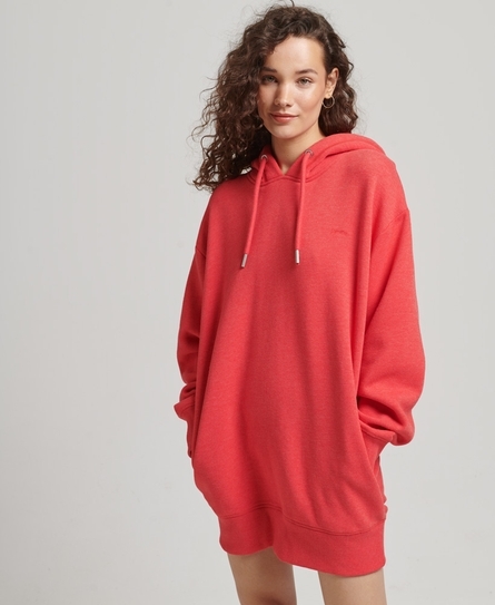 VINTAGE LOGO WOMEN'S RED EMBROIDERY SWEAT DRESS